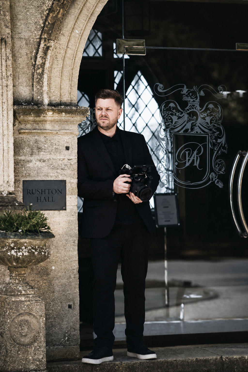 Ross at Rushton Hall with camera